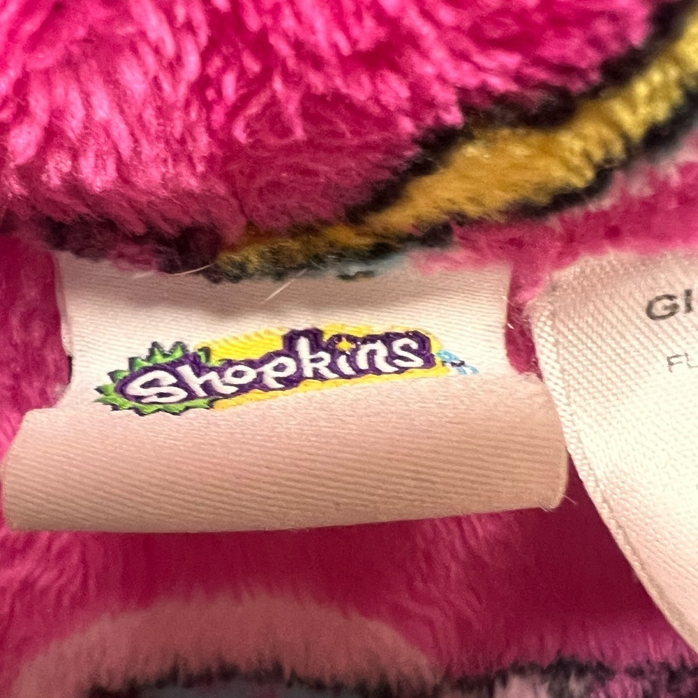 SHOPKINS GIRLS PLUSH PINK ROBE W/COLORFUL SHOPKINS CHARACTERS
SIZE 10-12 - Picture 9 of 10